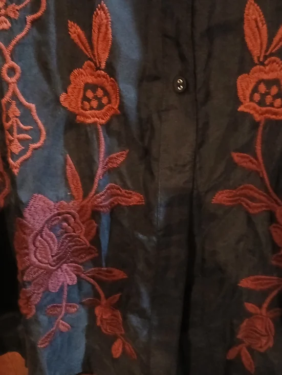 NWT/ JOHNNY WAS WORKSHOP 'KIANA' silk shirt dress - Picture 7 of 9